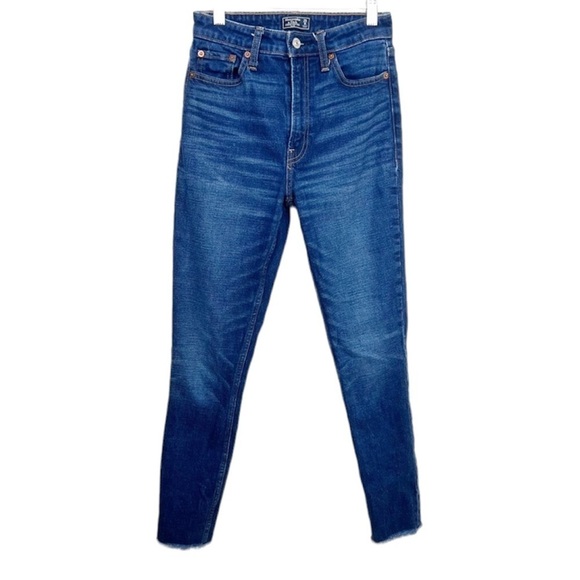 A&F Simone High Rise Slim Dark Wash Jeans - Picture 1 of 11